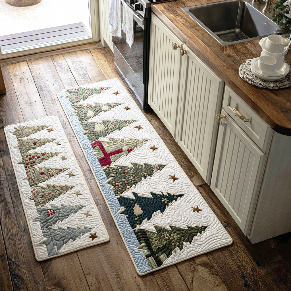 Christmas Forest Path Kitchen Area Rug NCU0TD1720