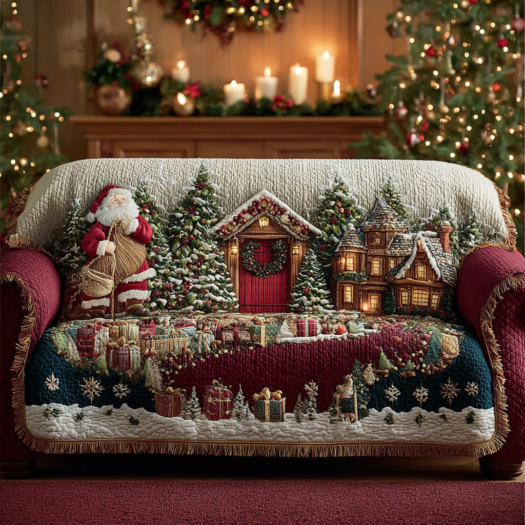 Christmas Frost Realm Quilted Sofa Cover NCU0TD1839