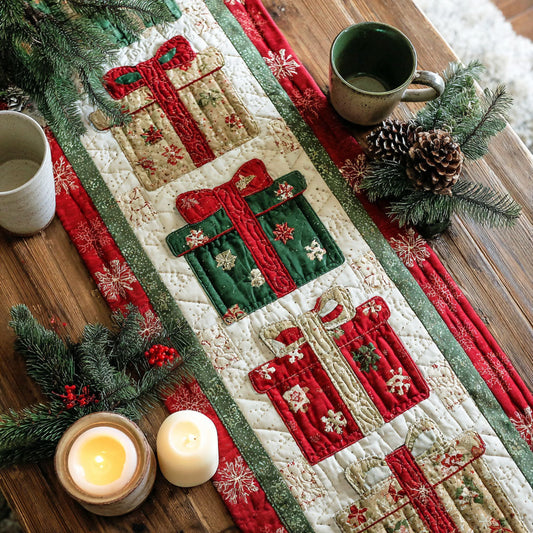 Christmas Glow Quilted Table Runner NCU0TD411