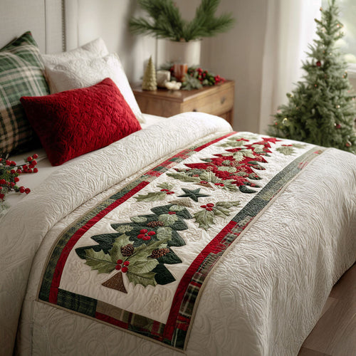 Christmas Grove Quilted Bed Runner NCU0PT9144