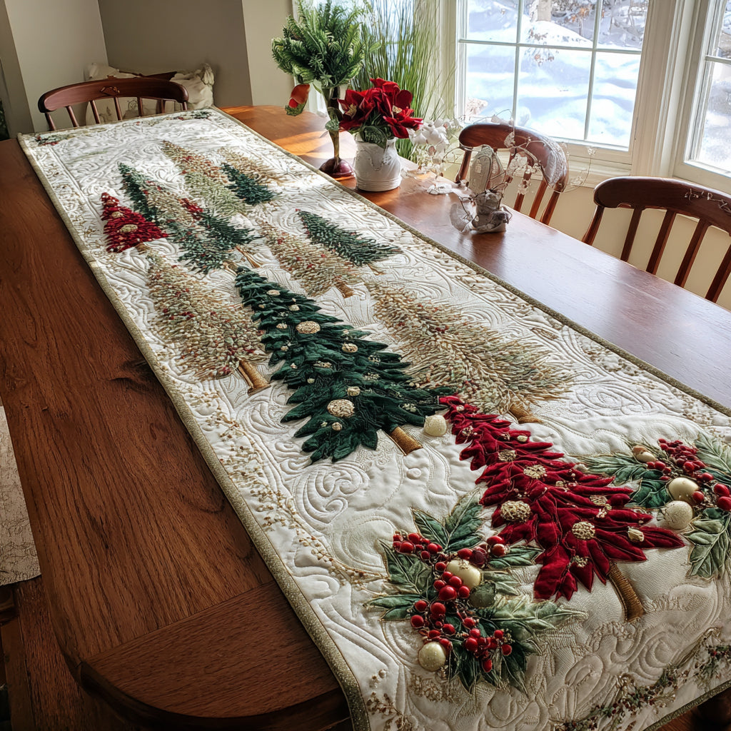 Christmas Grove Quilted Table Runner NCU0DV8733
