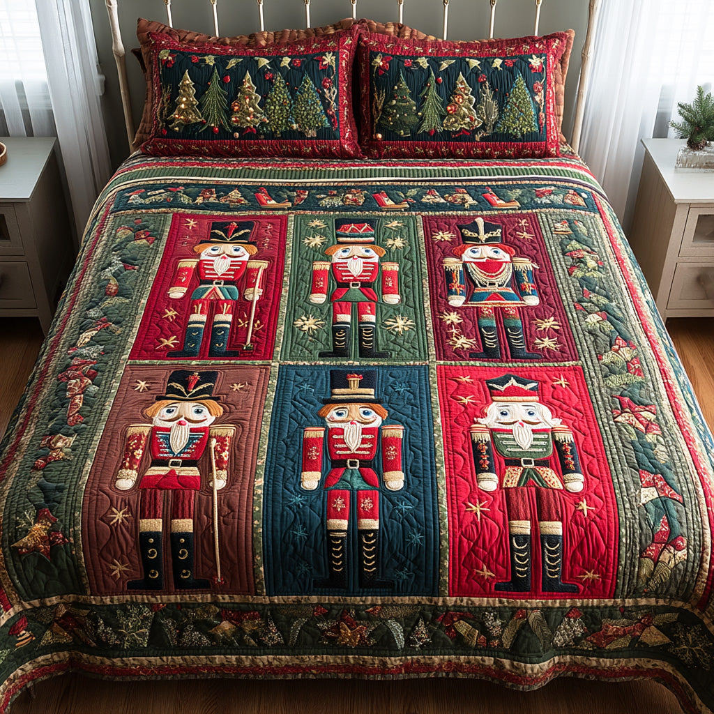Christmas Guard 3-Piece Quilted Bedding Set NCU0TD1943