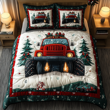 Christmas Haul 3-Piece Quilted Bedding Set NCU0TL2240
