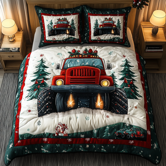 Christmas Haul 3-Piece Quilted Bedding Set NCU0TL2240