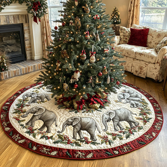 Christmas Herd Quilted Christmas Tree Skirt NCU0DV7840