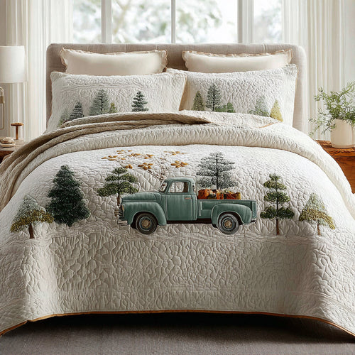 Christmas Joy 3-Piece Quilted Bedding Set NCU0DV8802