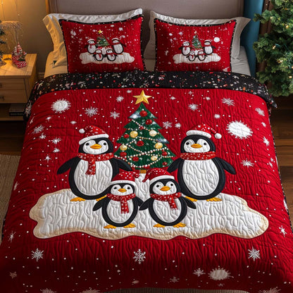 Christmas Joy 3-Piece Quilted Bedding Set NCU0NT2360