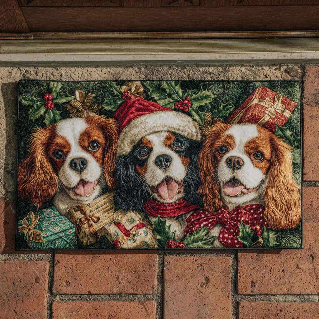 Christmas King Charles Doormat NCU0HH691