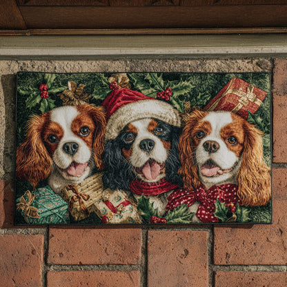 Christmas King Charles Doormat NCU0HH691
