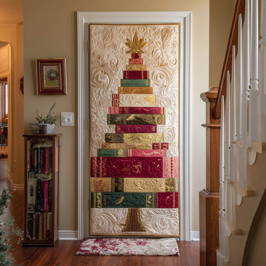 Christmas Library Dreams Quilted Door Cover NCU0DV8837
