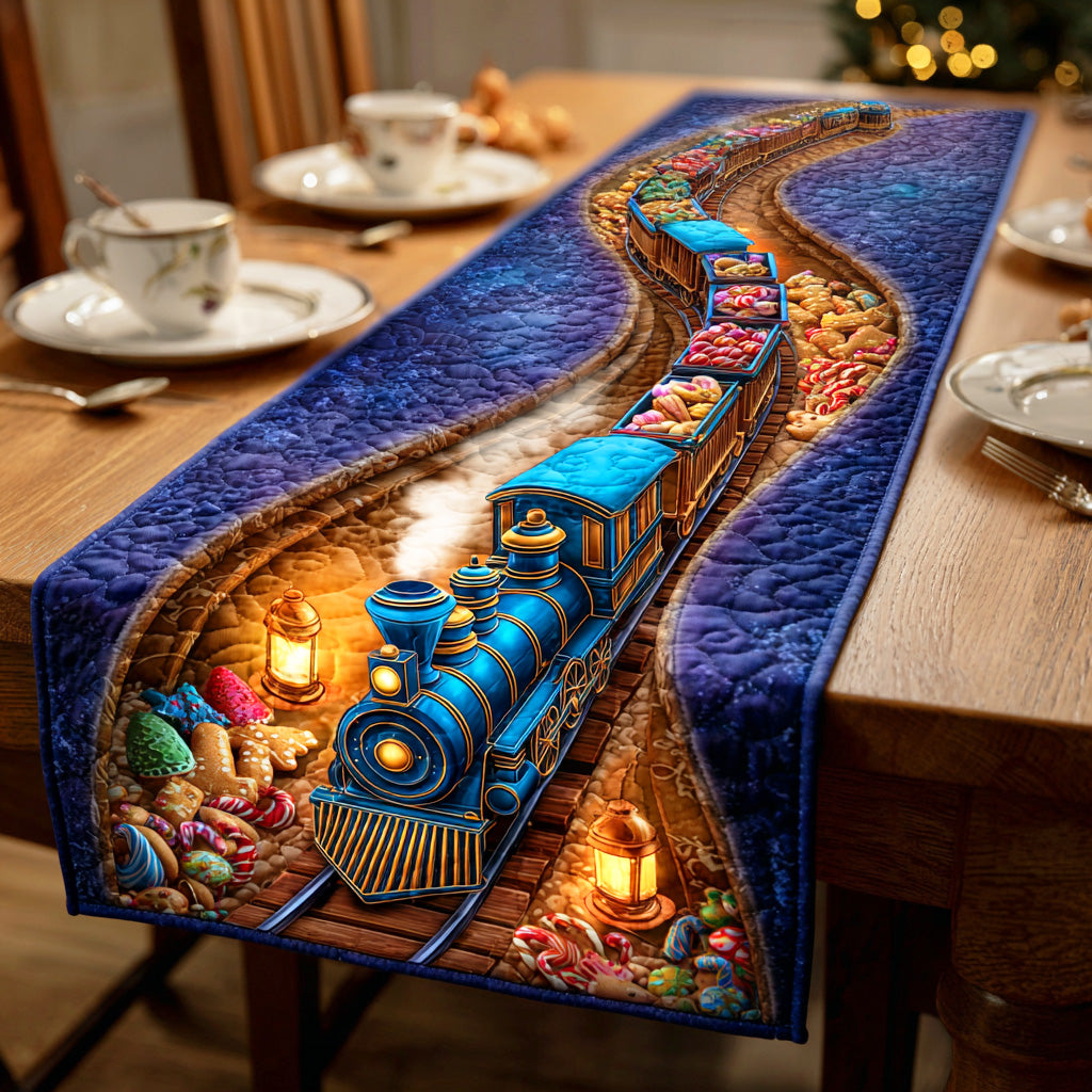 Holiday Train Quilted Table Runner NCU0VT280