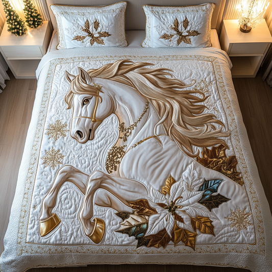 Christmas Luxe Escape 3-Piece Quilted Bedding Set NCU0DV1997