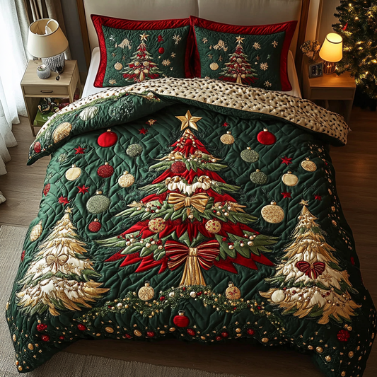 Christmas Magic 3-Piece Quilted Bedding Set NCU0DK10337