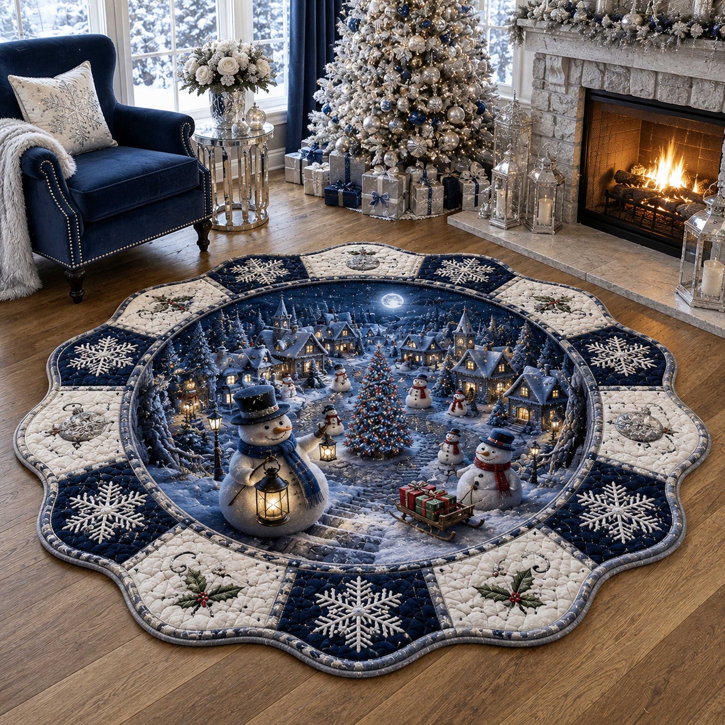 Christmas Magic Custom Shape Area Rug NCU0TD3154