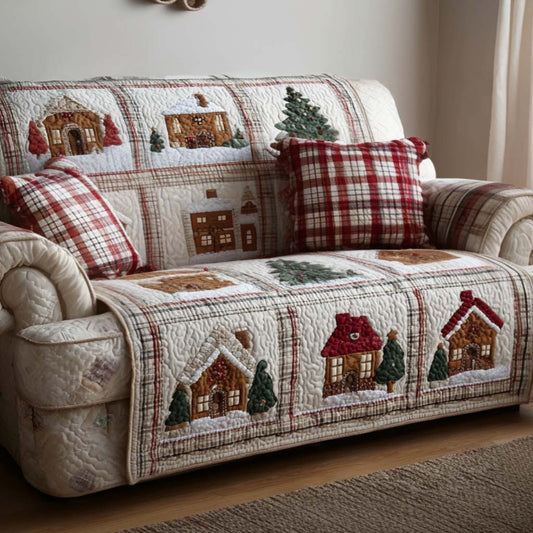 Christmas Memories Quilted Sofa Cover NCU0NT11038