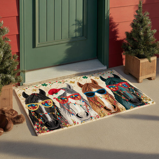 Christmas Mustang Doormat NCU0DV7721