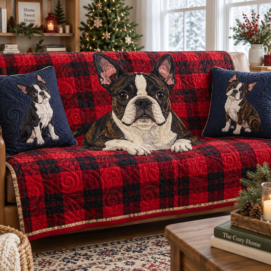 Christmas Paw Quilted Sofa Cover NCU0PT12109