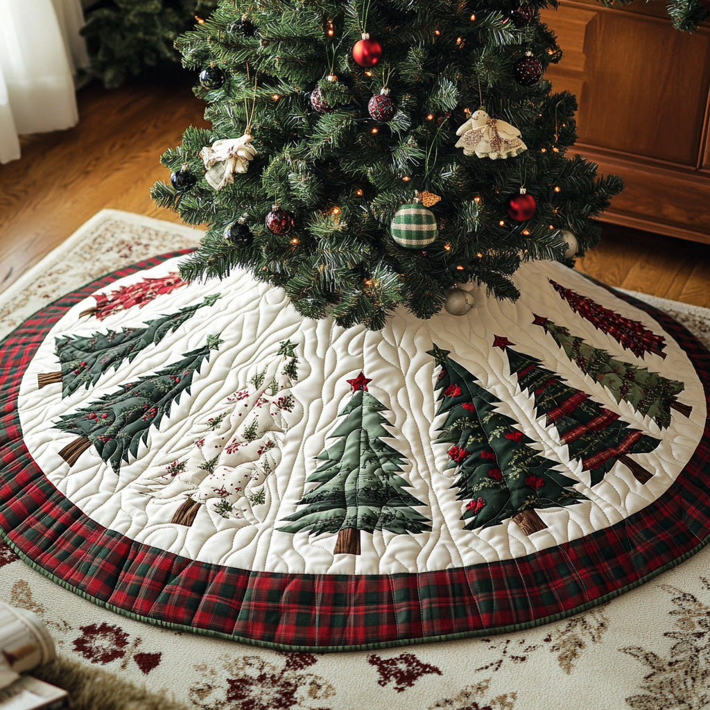 Christmas Pines Quilted Christmas Tree Skirt NCU0DV7596