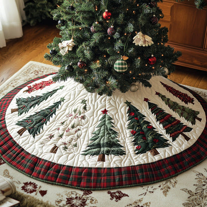 Christmas Pines Quilted Christmas Tree Skirt NCU0DV7596