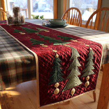 Christmas Pines Quilted Table Runner NCU0DV8740