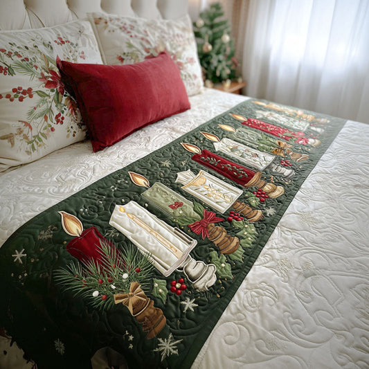 Christmas Radiance Quilted Bed Runner NCU0PT9635