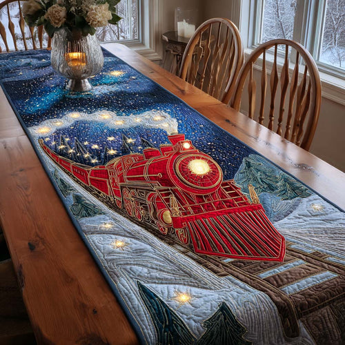 Christmas Rail Magic Quilted Table Runner NCU0NT11304