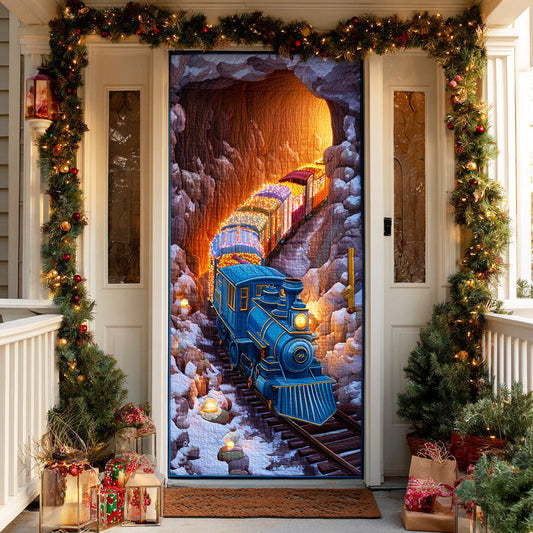 Christmas Railway Night Quilted Door Cover NCU0TD1481