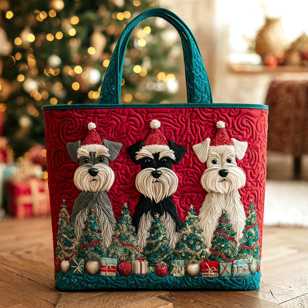 Christmas Schnauzer Dream Quilted Tote Bag NCU0TV1329