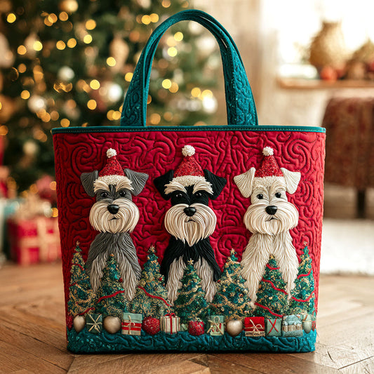 Christmas Schnauzer Dream Quilted Tote Bag NCU0TV1329
