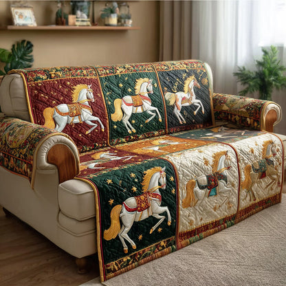 Christmas Stable Quilted Sofa Cover NCU0TD1992