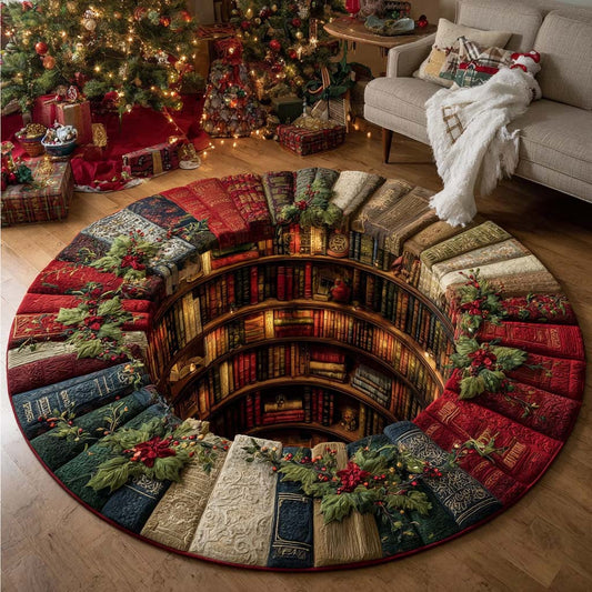 Christmas Stacks Quilted Round Mat NCU0NT11232