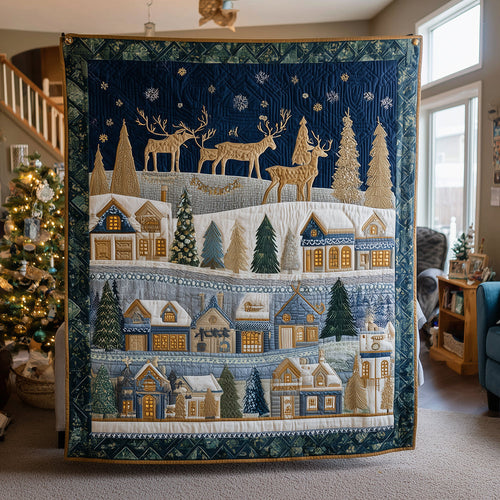 Christmas Town Quilted Blanket NCU0TH3511