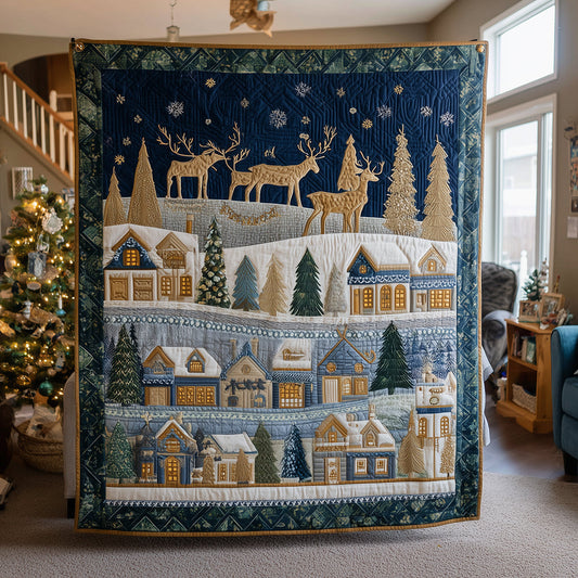 Christmas Town Quilted Blanket NCU0TH3511