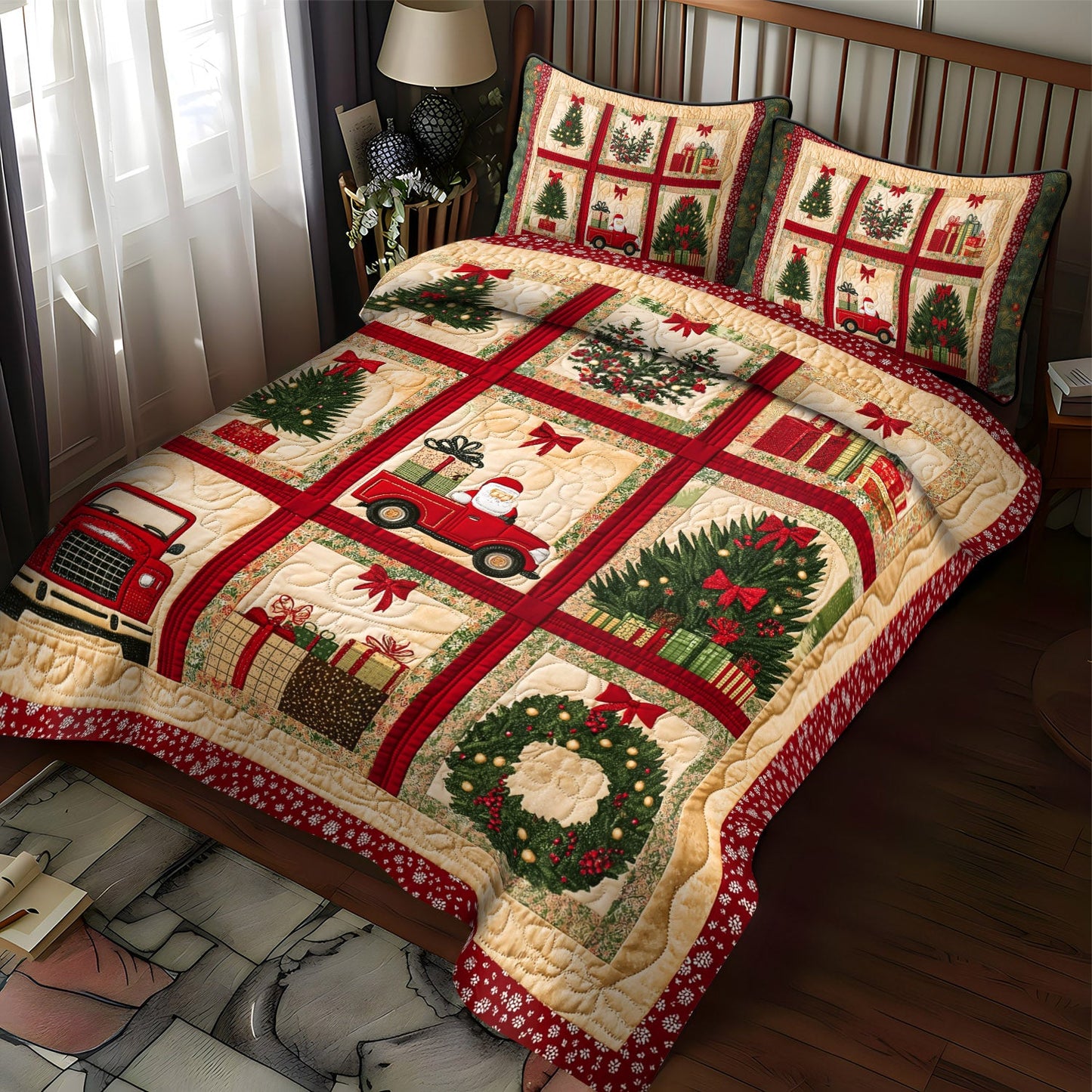 Christmas Toy Dreams 3-Piece Quilted Bedding Set NCU0TL1606