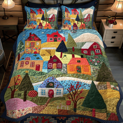 Christmas Tree Delight 3-Piece Quilted Bedding Set NCU0PD752