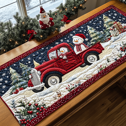 Christmas Tree Delivery Quilted Table Runner NCU0DK1458