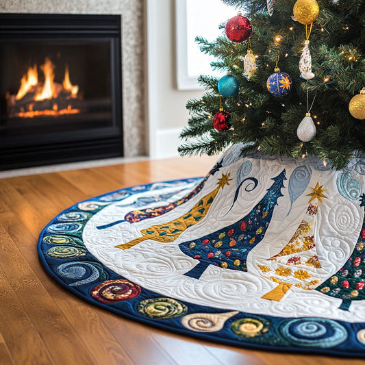 Christmas Tree Joy Quilted Christmas Tree Skirt NCU0PT1319