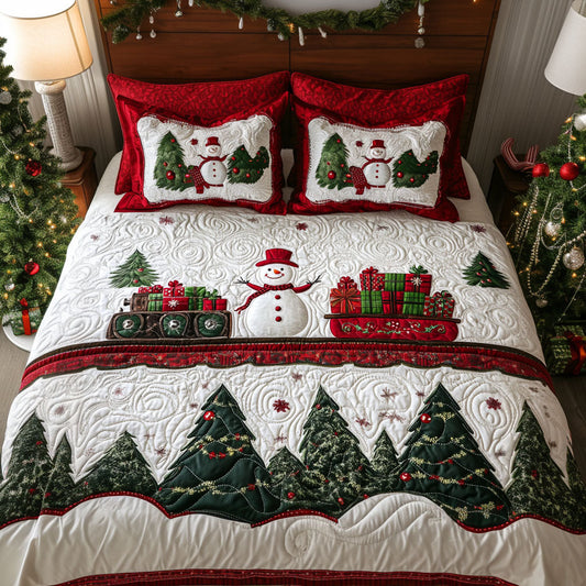 Christmas Tree Junction 3-Piece Quilted Bedding Set NCU0PT9121