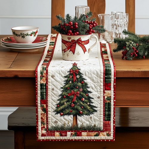 Christmas Tree Quilted Table Runner NCU0TL1569