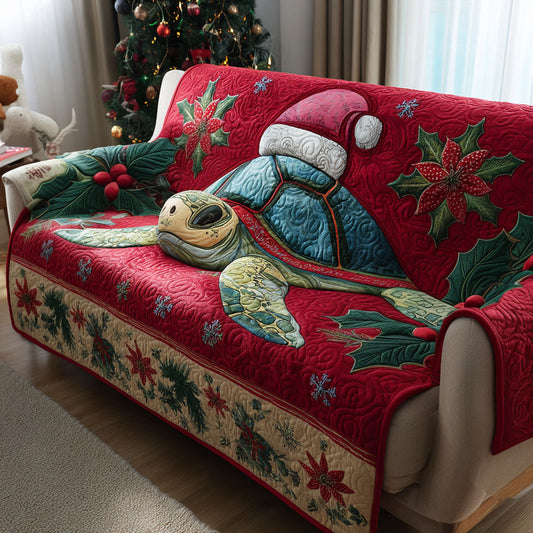 Christmas Turtle Cove Quilted Sofa Cover NCU0PT10694