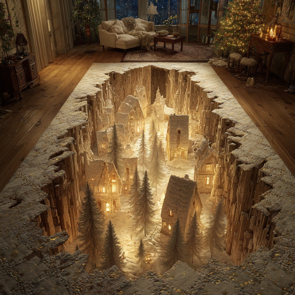 Christmas Village Light Area Rug NCU0DV8320 – Vantique