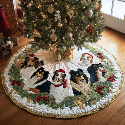 Christmas Watcher Christmas Quilted Tree Skirt NCU0DV8389