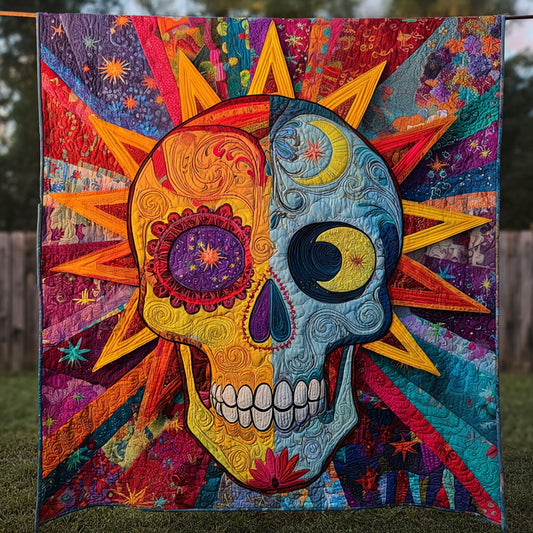 Chromo Skull Quilted Blanket NCU0PT8441