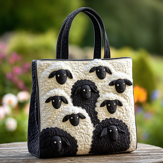 Chubby Sheep Quilted Tote Bag NCU0DK9021