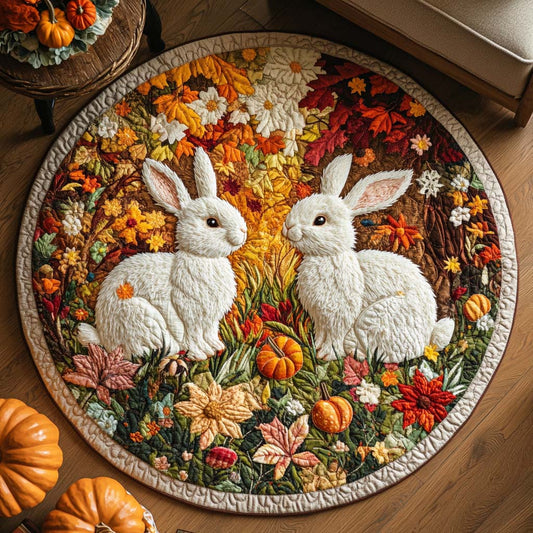 Cinnamon Bunny Quilted Round Mat NCU0TD075