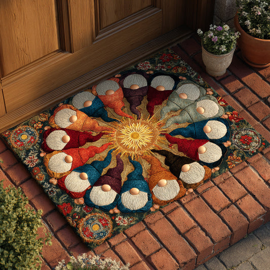 Circle Christmas Gnome Doormat NCU0HH646