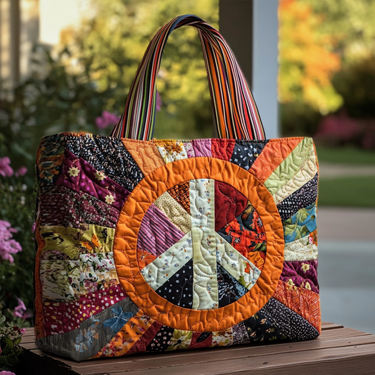 Circle of Calm Quilted Tote Bag NCU0PT8354