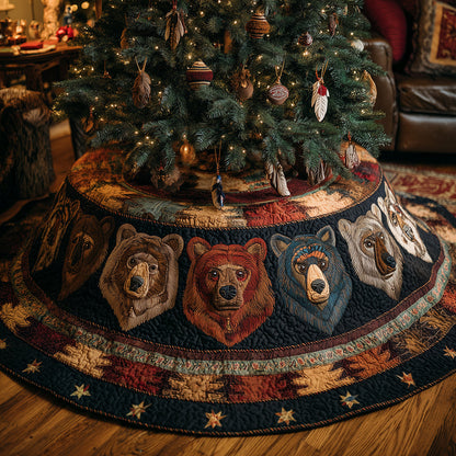 Circle of Guardians Christmas Quilted Tree Skirt NCU0TH3870