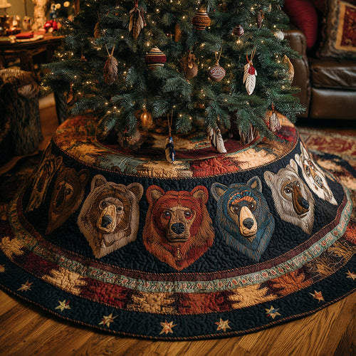 Circle of Guardians Christmas Quilted Tree Skirt NCU0TH3870