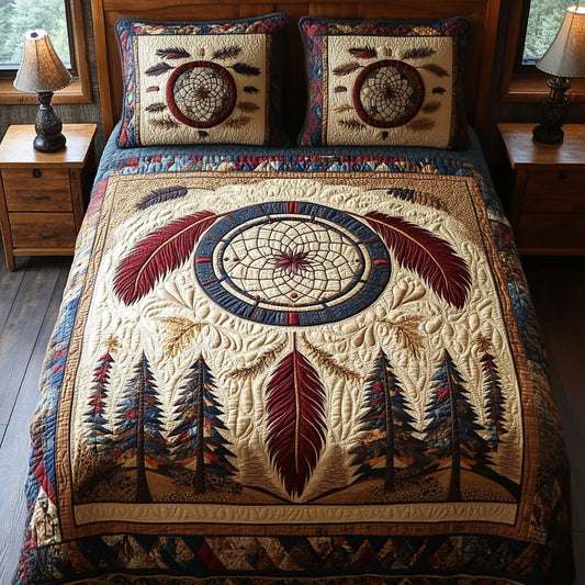 Circle of Stars 3-Piece Quilted Bedding Set NCU0PT7373